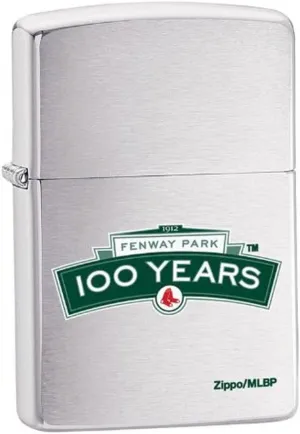 Zippo Pocket Lighter Brush Chrome Fenway Park Lighter (Silver, 3 1/2-Inch x 2 1/4-Inch)
