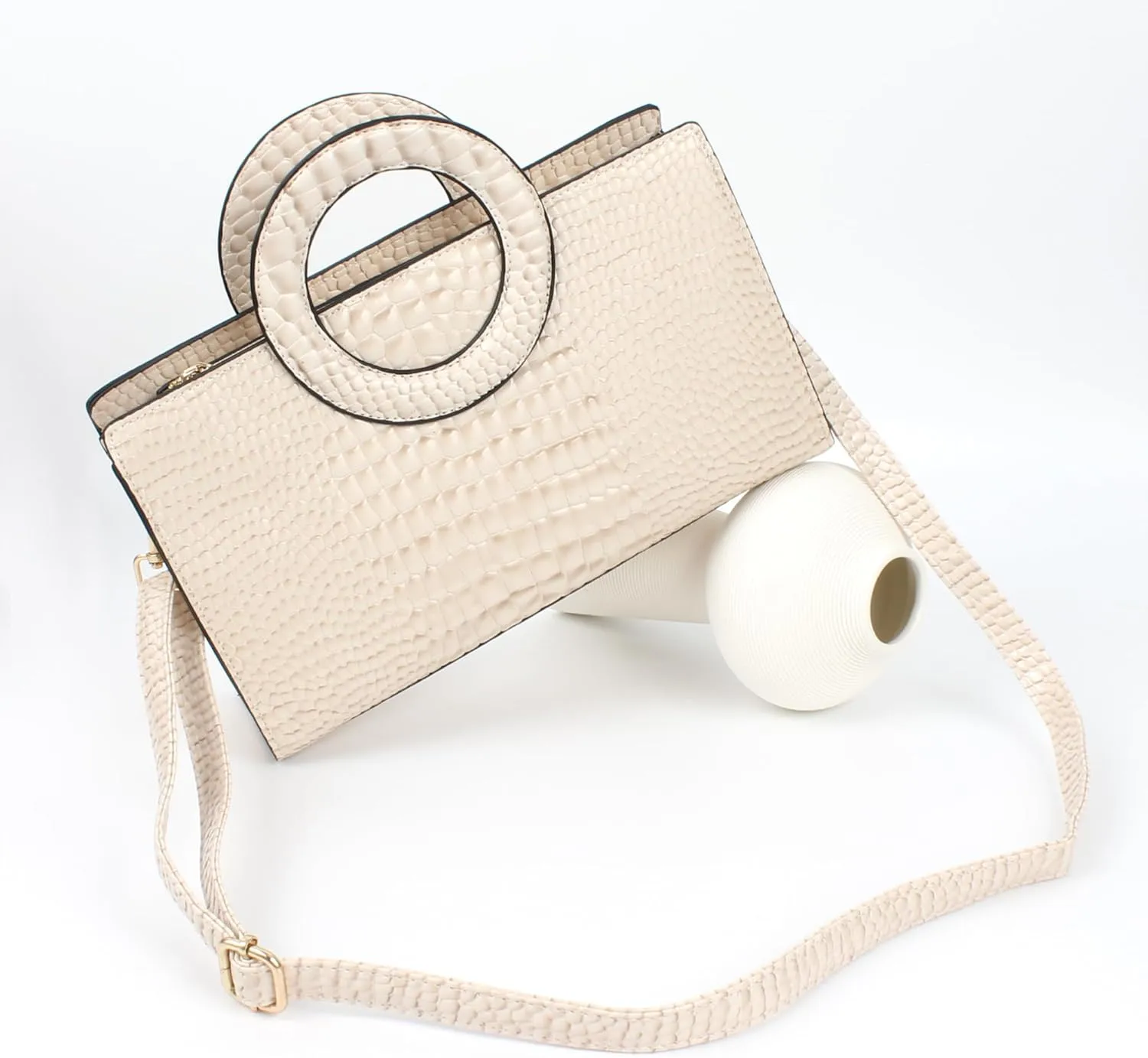 ZLMBAGUS Women Vintage Flap Tote Top Handle Satchel Handbags PU Leather Clutch Purse Shoulder Bag