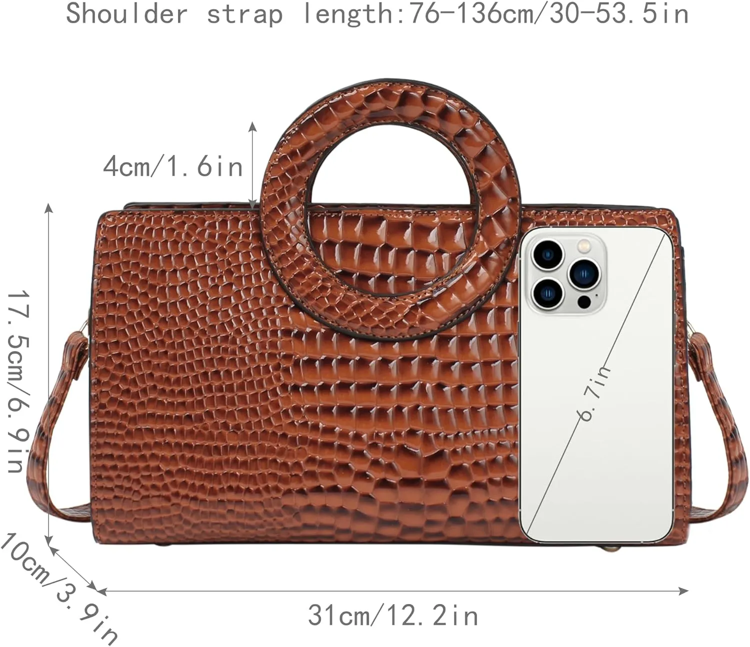 ZLMBAGUS Women Vintage Flap Tote Top Handle Satchel Handbags PU Leather Clutch Purse Shoulder Bag