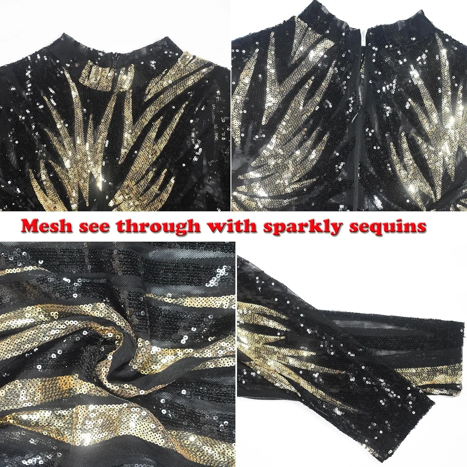Zoctuo Women's Sexy Bodycon Party Dress Sheer Mesh See Through Printed Club Outfits Party Club Night Dress