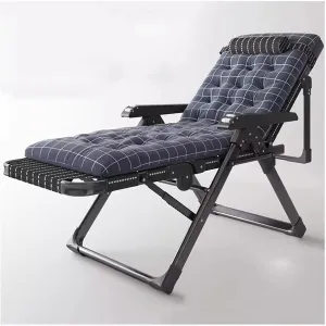 ZTGL A, Portable Folding Camping Cot, Adjustable Adults Reclining Lounge Chairs with Pillow, Outdoor Folding Lounge Chair Perfect for Camping Pool Beach Office Nap